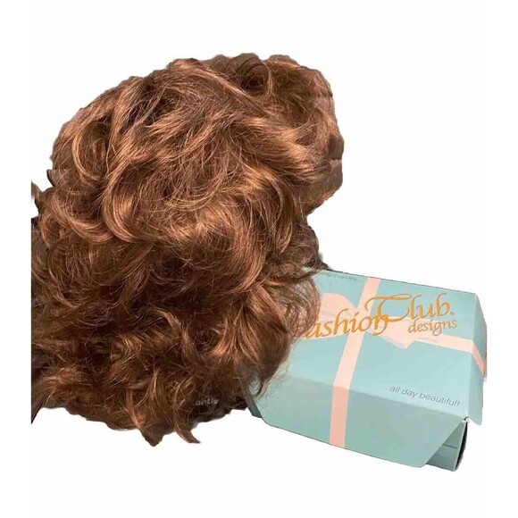 New TWC THE WIG COMPANY Fashion Club Simply Chic 10 Med Brown Curly - Picture 1 of 5